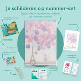 Schilderen op nummer Parijs met Ballonnen