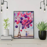 Schilderen op nummer Parijs met Ballonnen