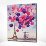 Schilderen op nummer Parijs met Ballonnen