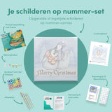 Schilderen op nummer Pinguïns Kerstmis
