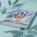 Schilderen op nummer Pinguïns Kerstmis