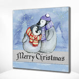 Schilderen op nummer Pinguïns Kerstmis