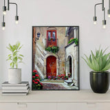 Schilderen op nummer Raam Huisje