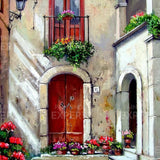 Schilderen op nummer Raam Huisje