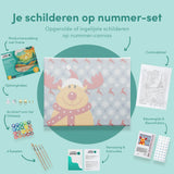 Schilderen op nummer Rendier Kerstmis