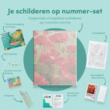 Schilderen op nummer Rode Bloemen