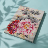 Schilderen op nummer Rode en Roze Bloemen