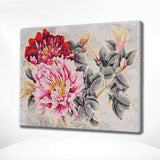 Schilderen op nummer Rode en Roze Bloemen