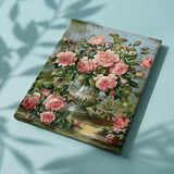 Schilderen op nummer Roze Bloemen in een Vaas