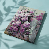 Schilderen op nummer Roze Bloemen op Tafel