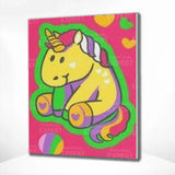 Schilderen op nummer Schattige Eenhoorn