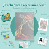 Schilderen op nummer Schildpadden Gekleurd