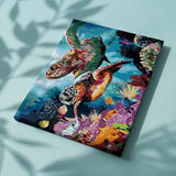 Schilderen op nummer Schildpadden met Vissen in de Zee