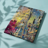 Schilderen op nummer Schip bij Stadje in de Zee