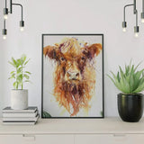 Schilderen op nummer Schotse Hooglander