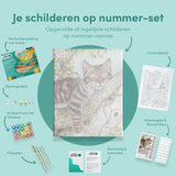 Schilderen op nummer Slapende Kat Boom