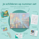 Schilderen op nummer Stad in de Nacht