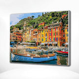 Schilderen op nummer Stadje met Boot