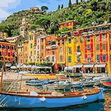 Schilderen op nummer Stadje met Boot