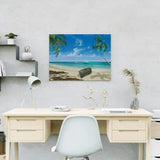 Schilderen op nummer Strand met Bootje en Zee