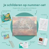 Schilderen op nummer Tijger Zonsondergang