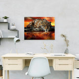 Schilderen op nummer Tijger Zonsondergang