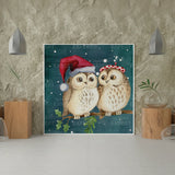 Schilderen op nummer Uilen Kerstmis
