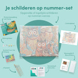 Schilderen op nummer Uilen