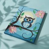 Schilderen op nummer Uil met Bloemen