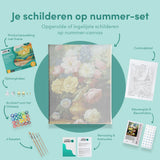 Schilderen op nummer Vaas met Gekleurde Bloemen