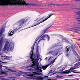 Schilderen op nummer Verliefde Dolfijnen