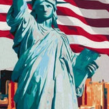Schilderen op nummer Vrijheidsbeeld Amerika