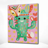Schilderen op nummer Vrolijke Cactus