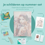 Schilderen op nummer Vrouw en Vos