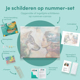 Schilderen op nummer Vrouw en Wolf