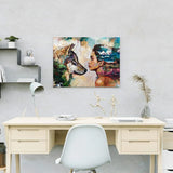 Schilderen op nummer Vrouw en Wolf