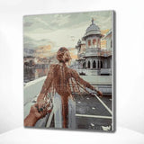 Schilderen op nummer Vrouw in Stad