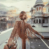 Schilderen op nummer Vrouw in Stad