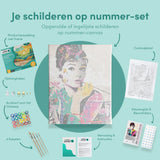 Schilderen op nummer Vrouw met Gekleurde Tinten