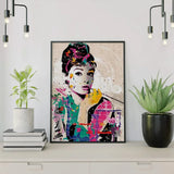 Schilderen op nummer Vrouw met Gekleurde Tinten