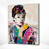 Schilderen op nummer Vrouw met Gekleurde Tinten