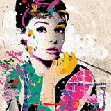 Schilderen op nummer Vrouw met Gekleurde Tinten