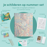 Schilderen op nummer Vrouw met Gele Kleuren