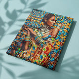 Schilderen op nummer Vrouw met Gele Kleuren