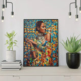 Schilderen op nummer Vrouw met Gele Kleuren