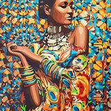 Schilderen op nummer Vrouw met Gele Kleuren