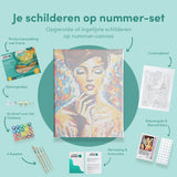 Schilderen op nummer Vrouw met Kleuren