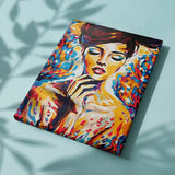 Schilderen op nummer Vrouw met Kleuren