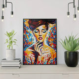 Schilderen op nummer Vrouw met Kleuren