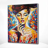 Schilderen op nummer Vrouw met Kleuren